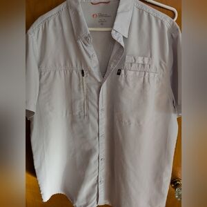 Men's Light Gray Casual Button Down Shirt